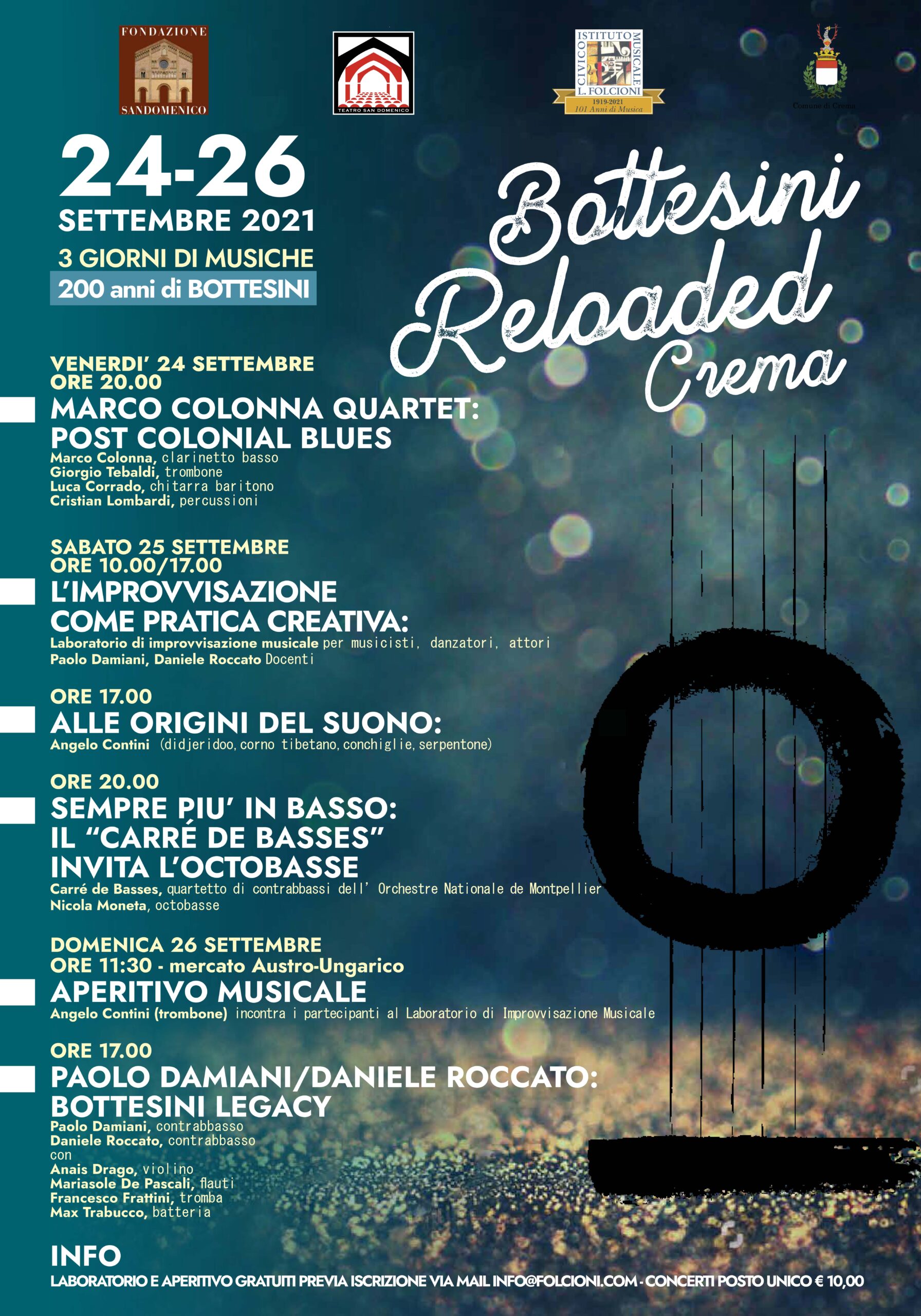 Bottesini reloaded, il ritorno del basso festival targato Enzo Rocco nel bicentenario della nascita del compositore