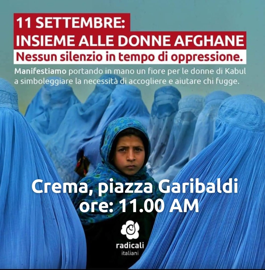 Anpi, presidio in piazza Garibaldi per le donne Afghane