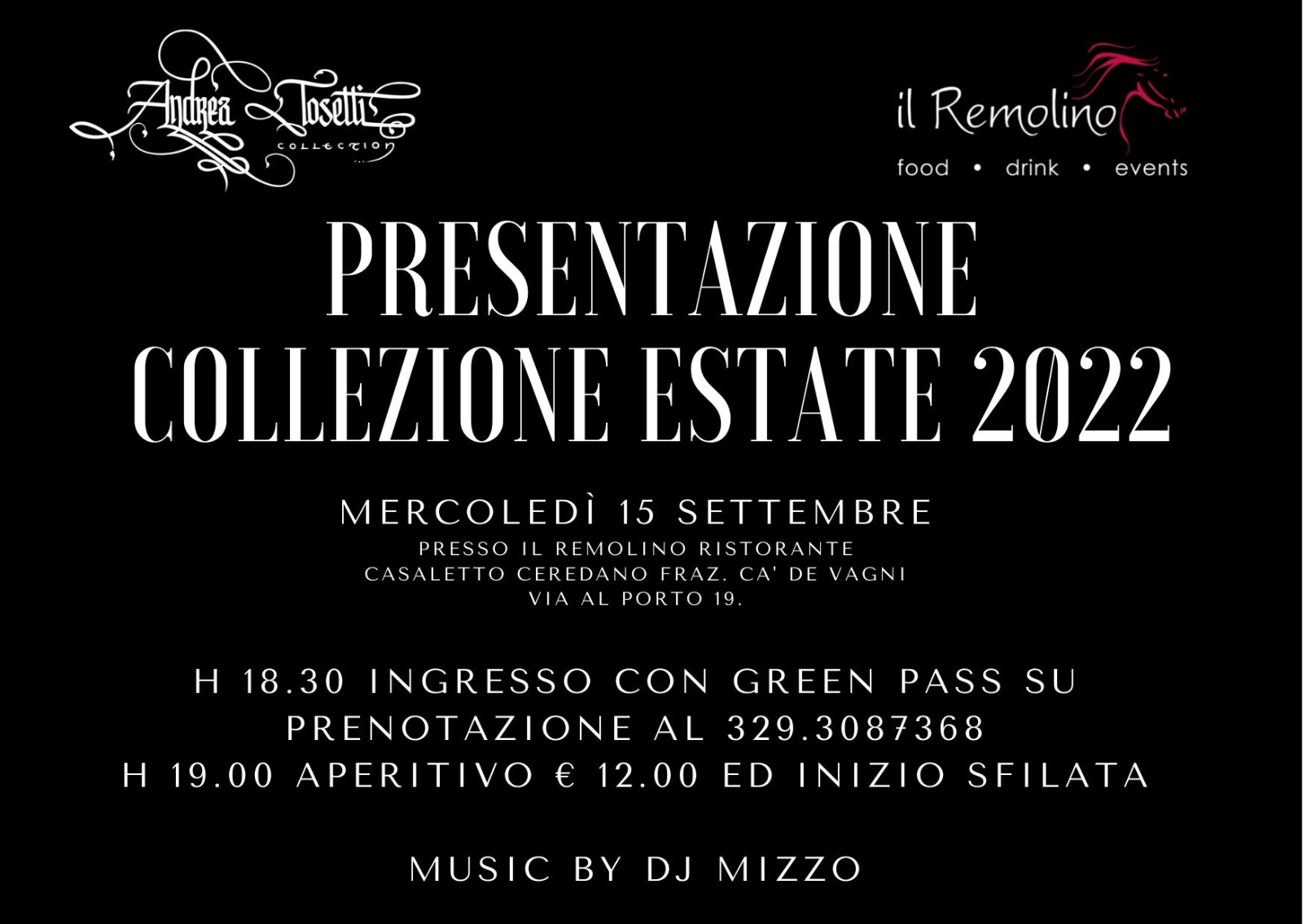 Andrea Tosetti presenta con una sfilata la nuovissima collezione Primvera/Estate 2022