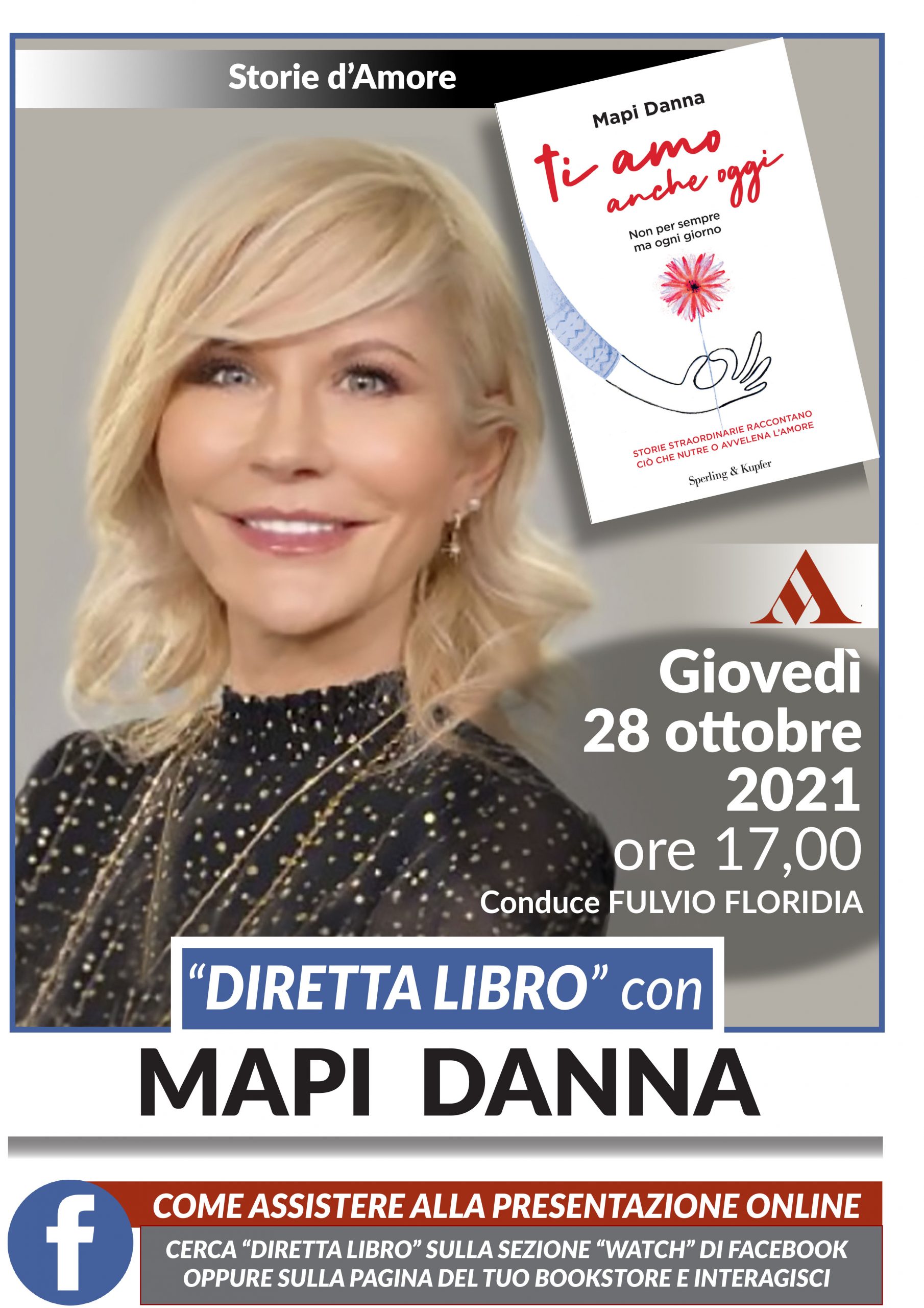 Mondadori, torna Diretta libro: il 28 ottobre appuntamento con Mapi Danna