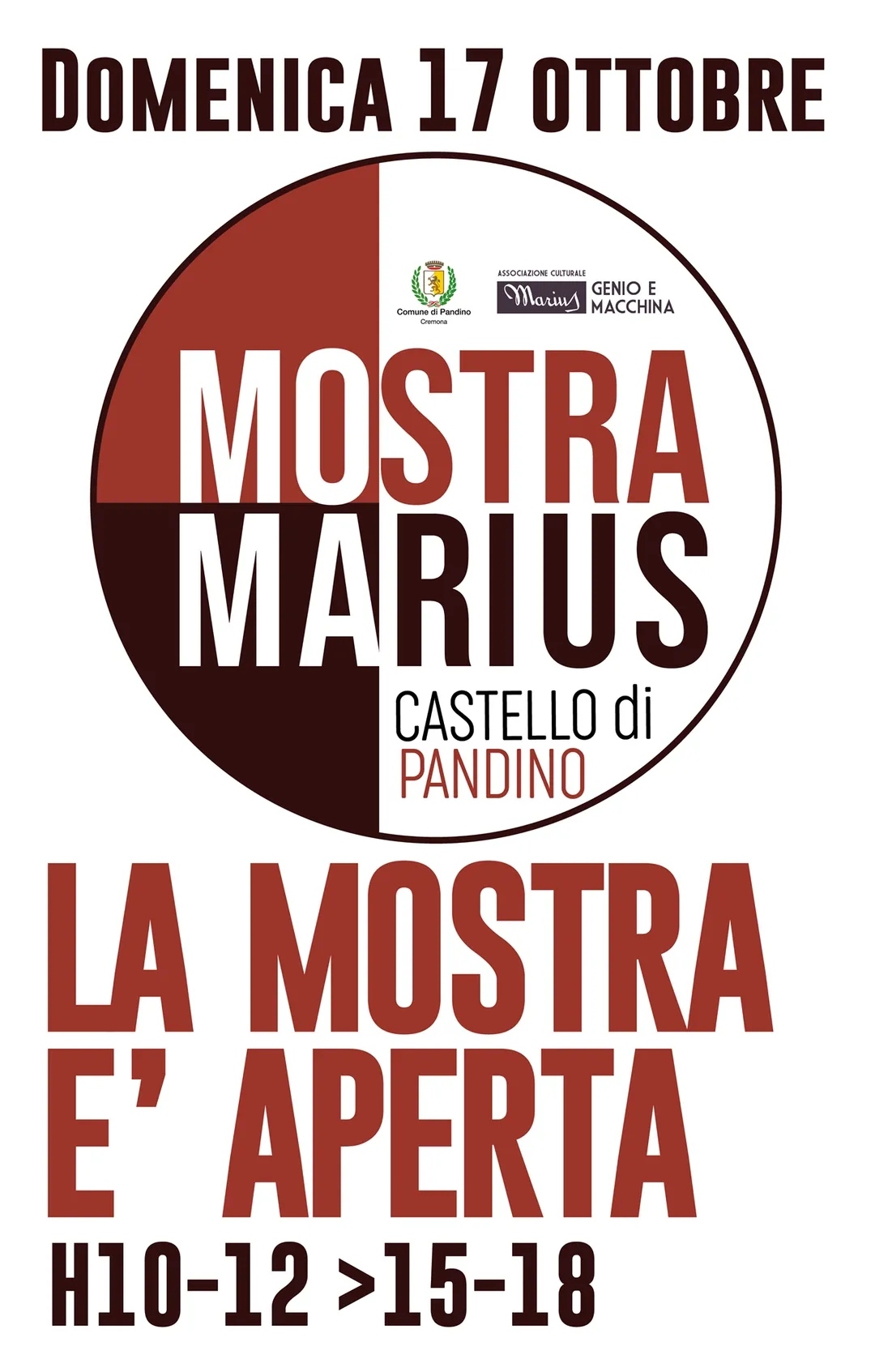 Finalmente a Pandino, domenica prossima, per la sagra d’Autunno riaprirà la Mostra di Marius nel Castello