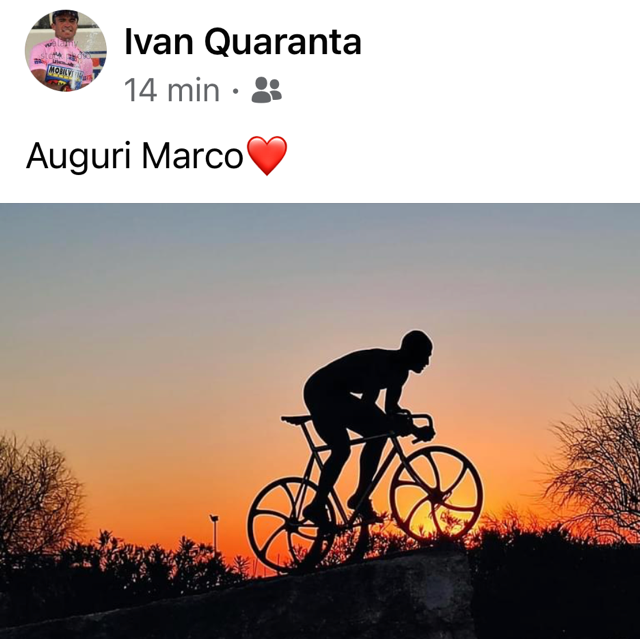 Ivan Quaranta ricorda il “Pirata” Marco Pantani via social e ricorda: “Il ciclismo italiano iniziò a ridimensionarsi nel 1999”