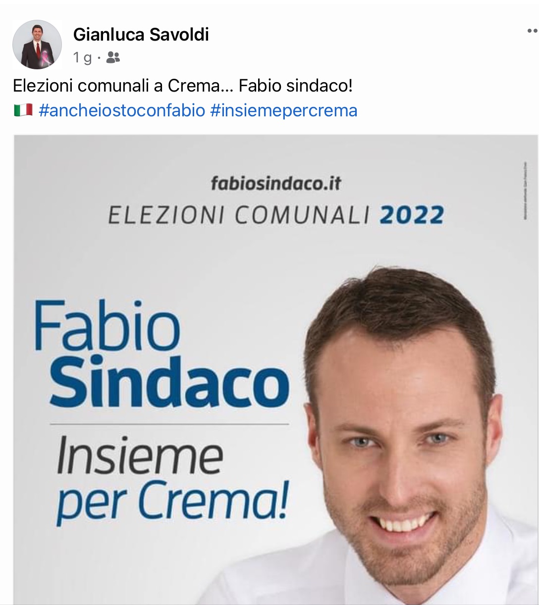 Il PopSindaco d’Italia e Moscazzano sostiene la candidatura, a sindaco di Crema, di Fabio “Ciavarro” Bergamaschi. Ma chi sostiene a Sanremo il PopSindaco?