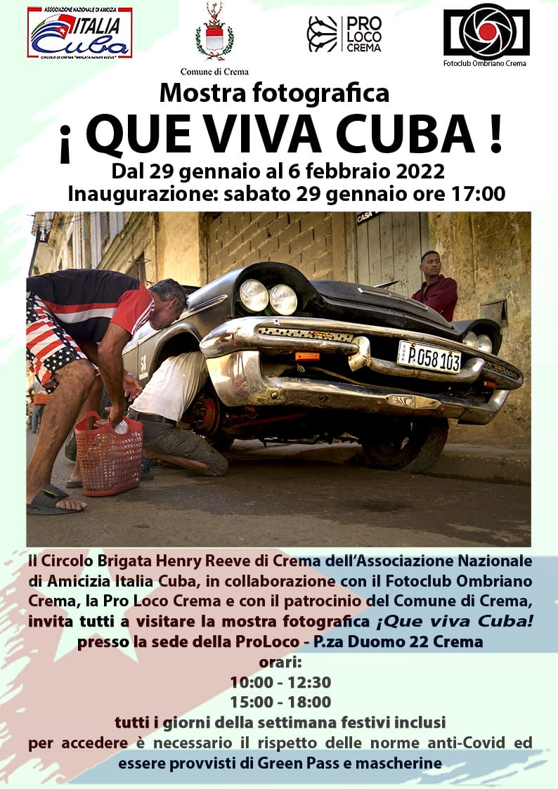Inaugurazione mostra fotografica “que viva Cuba”