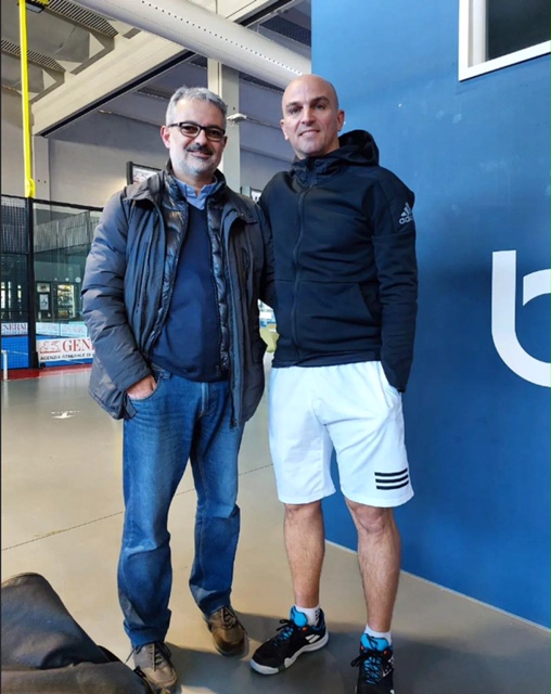 Grandioso al Blupadel di Lodi: ecco Emiliano Fabbri e Cambiasso, due grandi calciofili insieme