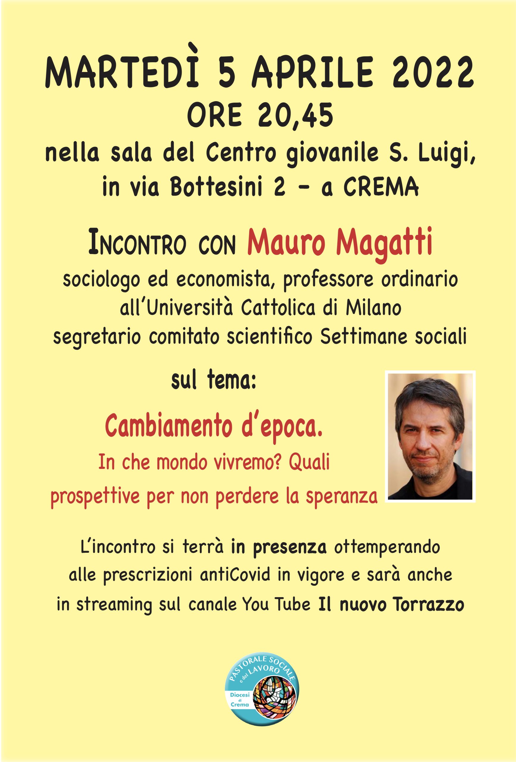 Incontro con il professor Mauro Magatti