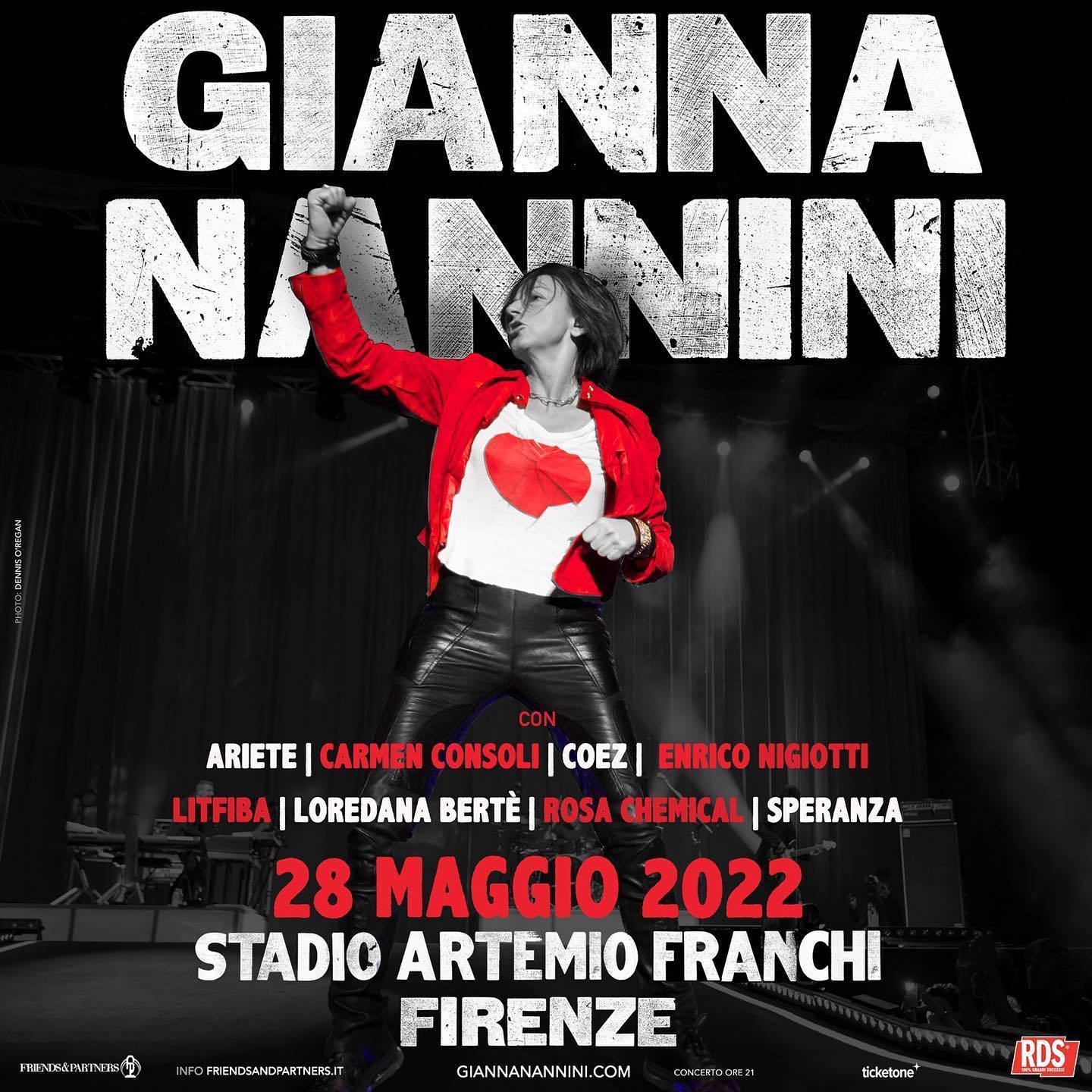Gianna da Stadio, grande attesa per il concerto nello stadio della sua Firenze della Nannini