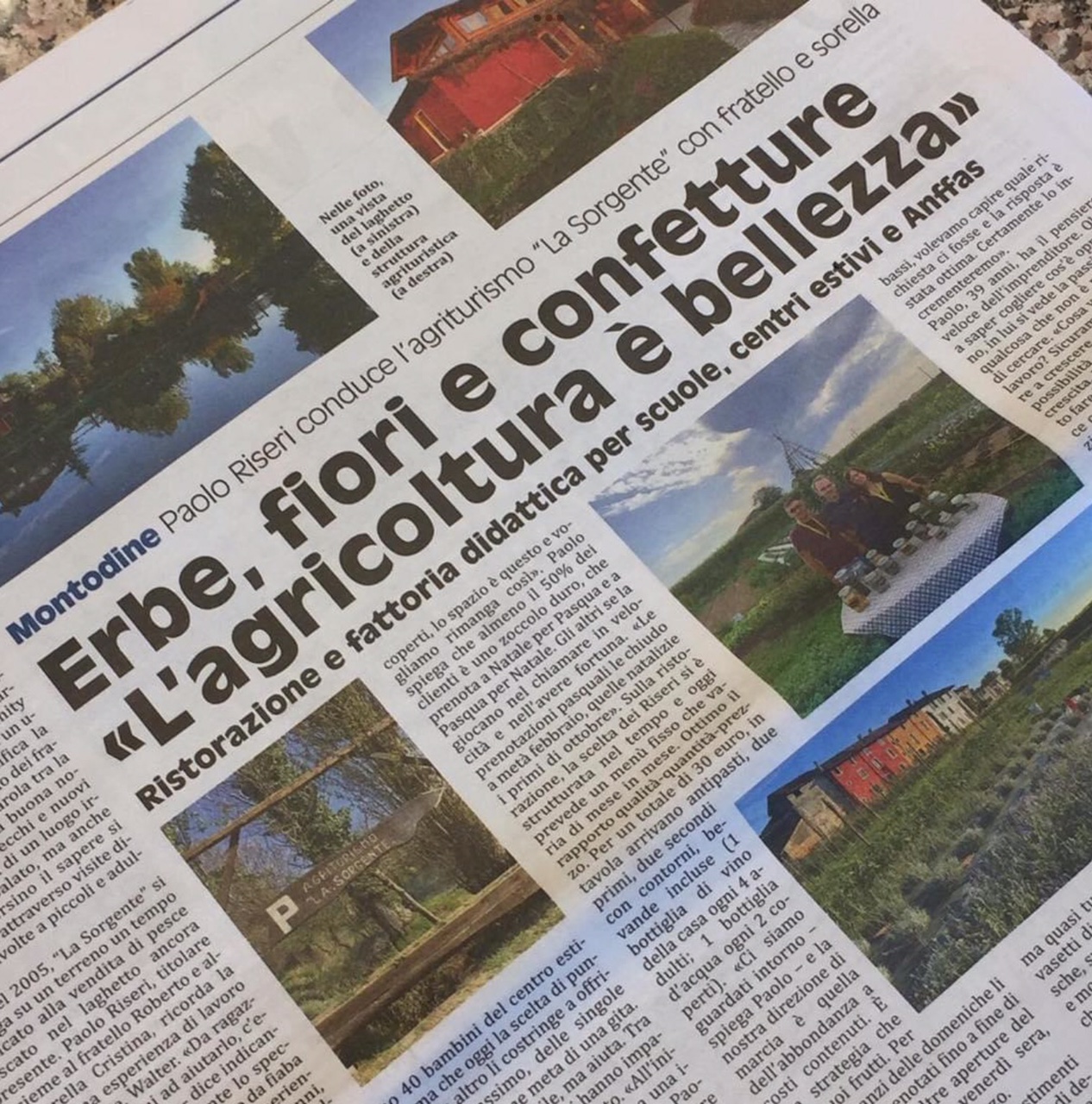 L’Agriturismo La Sorgente di Montodine protagonista di un bellissimo articolo sul settimanale Mondo Padano. Chapeau
