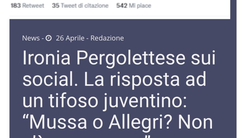 Il siparietto social tra l’Unione Sportiva Pergolettese e un tifoso della Juventus che fa impazzire il web. Che ne pensa lo juventino Alessio Tacchinardi, membro dello staff tecnico del Pergo?  