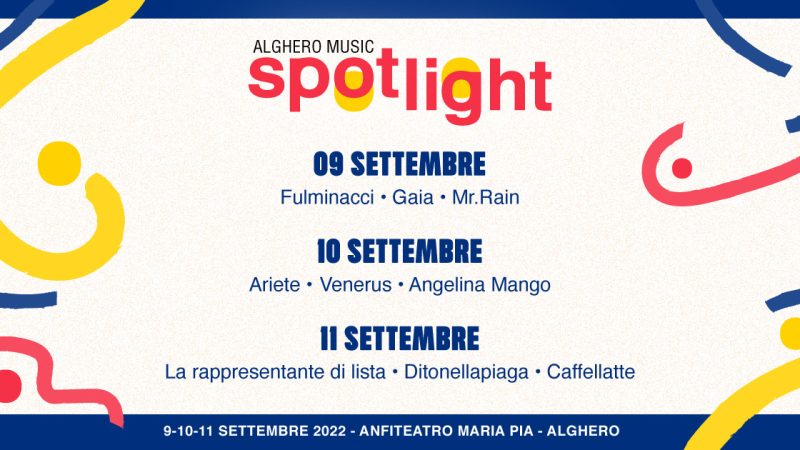 Gran cast per l’Alghero Music Spotlight, Fulminacci, Ariete, La rappresentate di Lista e altri