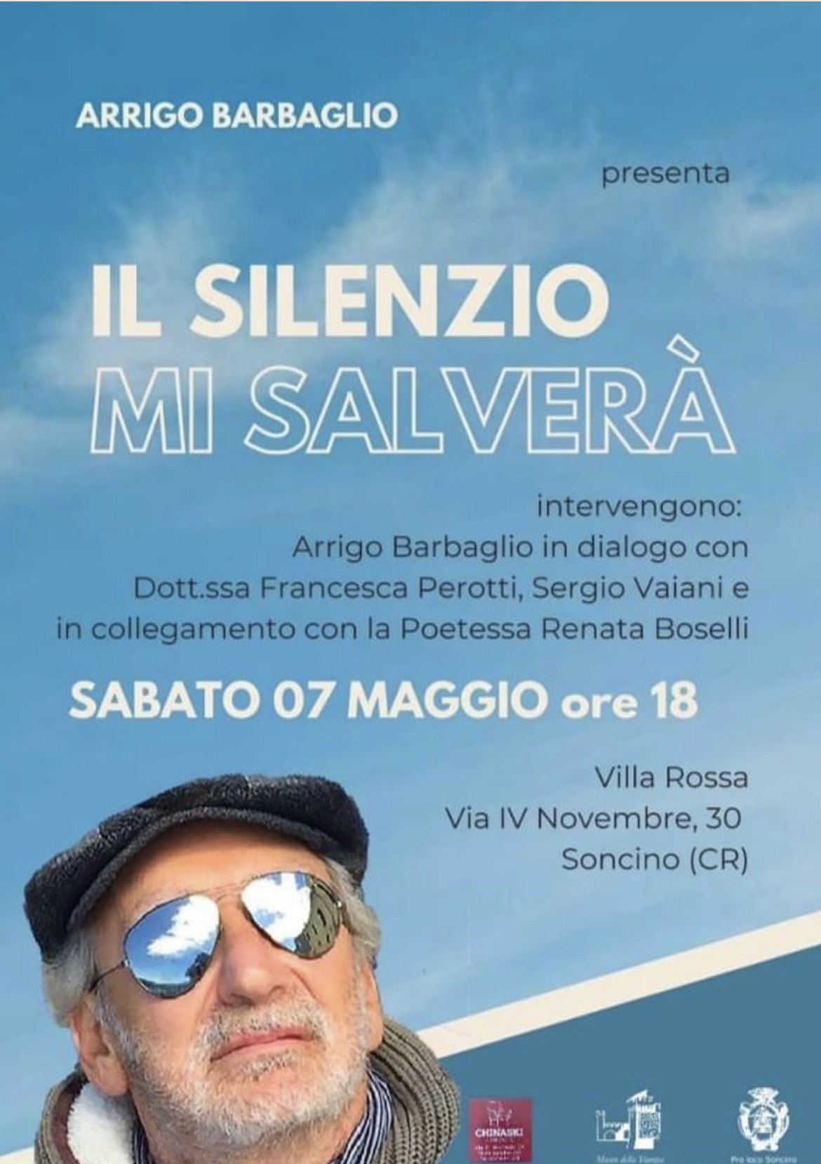 Arrigo Barbaglio, FotoScrittore sempre in fase creativa, sabato a Soncino presenterà il suo libro “Il silenzio mi salverà”