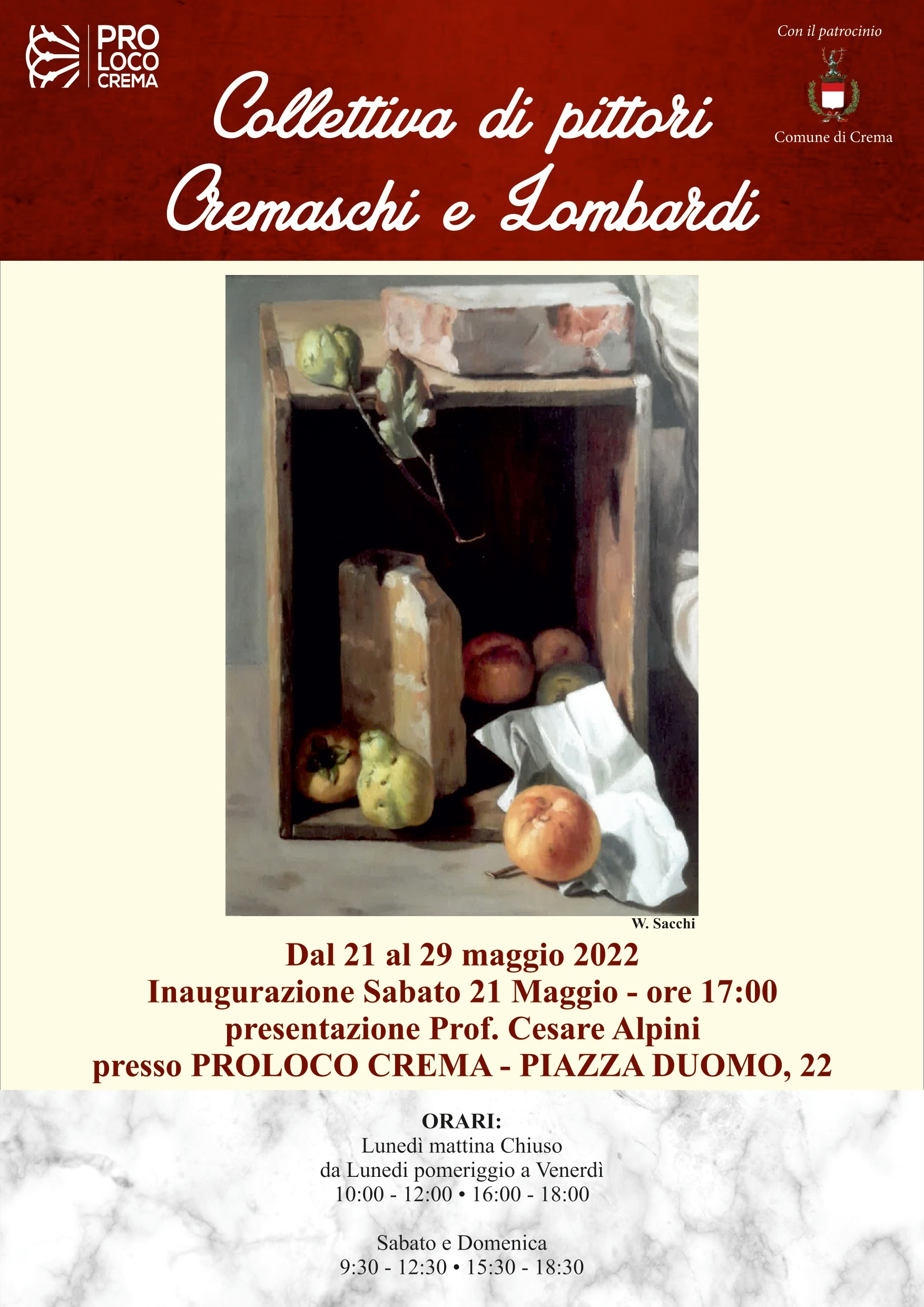 Pro Loco, apre il 21 maggio la Collettiva di pittori cremaschi e lombardi