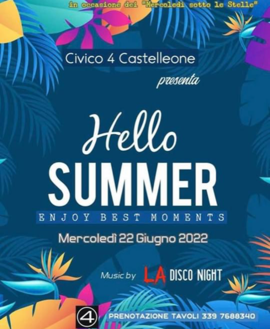 Grandioso a Castelleone: il premiato e premiante Caffè Civico 4 presenta la bella situazuione Hello Summer