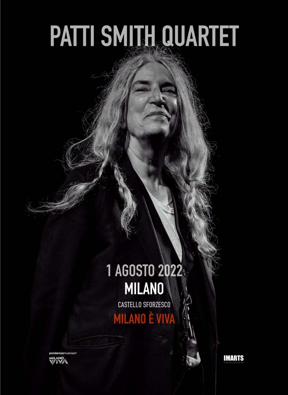 An Evening Of Poetry And Music, Patti Smith in duo acustico al Castello Sforzesco di Milano il 1 agosto
