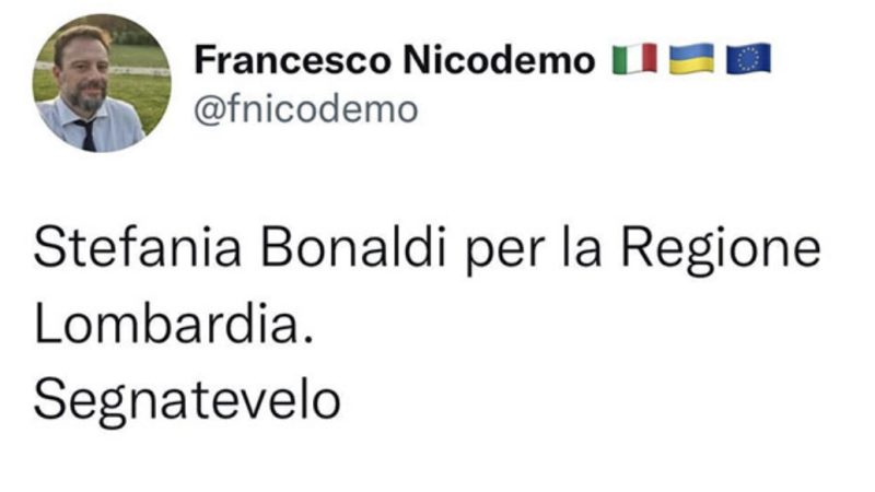 Clamoroso a Crema: Stefania Bonaldi, candidata alla presidenza della regione Lombardia…