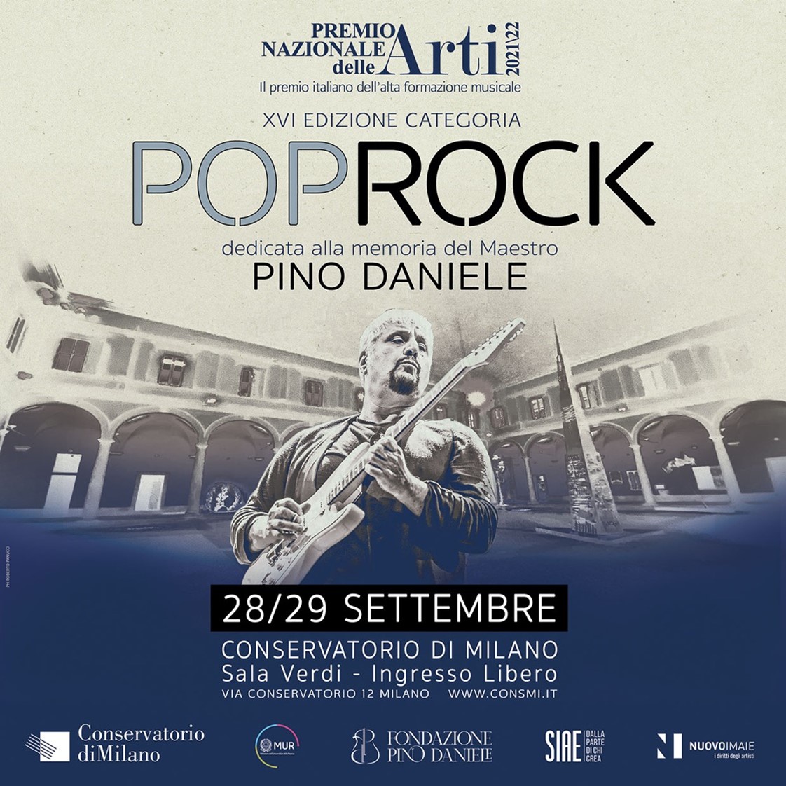 Entro il 2 agosto le candidature al Premio italiano dell’Alta Formazione Musicale dedicato a Pino Daniele
