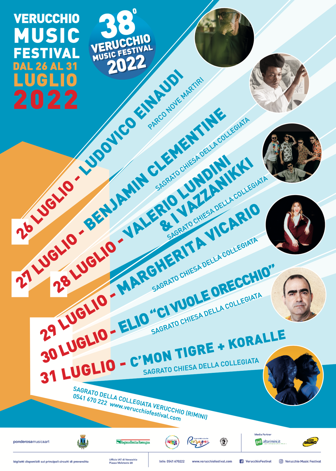 Al via da martedì 26 luglio l’edizione 2022 del Verucchio Music Festival