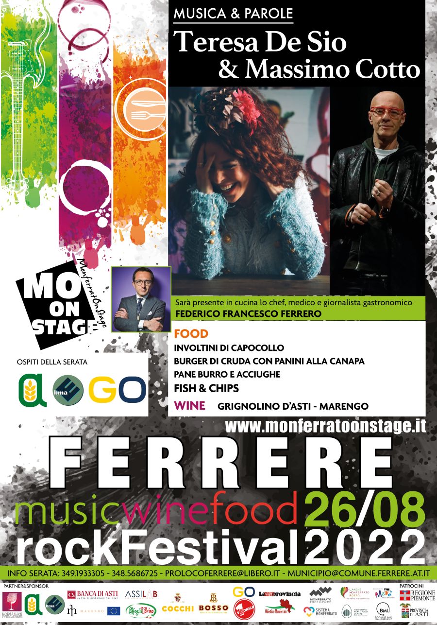 Monferrato on stage, fino al 3 settembre 3 eventi tra enogastronomia e musica  alla scoperta del territorio del Monferrato