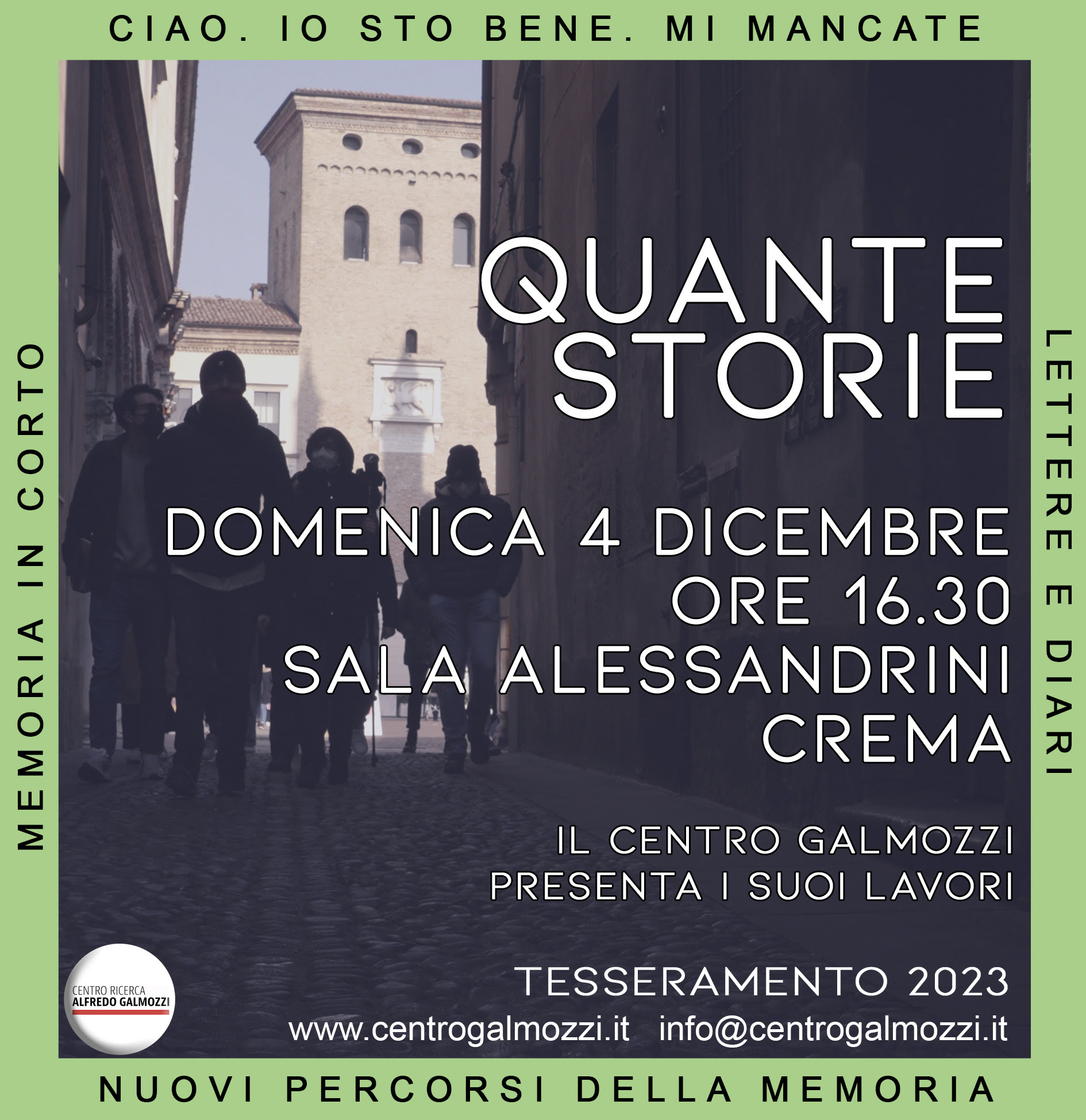 Centro Galmozzi, campagna tesseramento e presentazione dei lavori il 4 dicembre