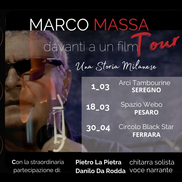 Da mercoledì 1 marzo al via “Davanti a un film”, il nuovo tour del cantautore milanese Marco Massa