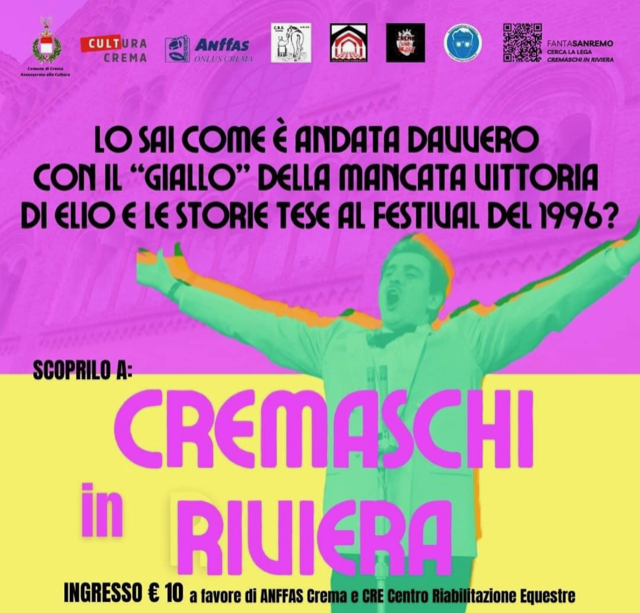 Cremaschi in riviera: la  serata concerto dedicata al Festival di Sanremo in cartello sabato al teatro san Domenico