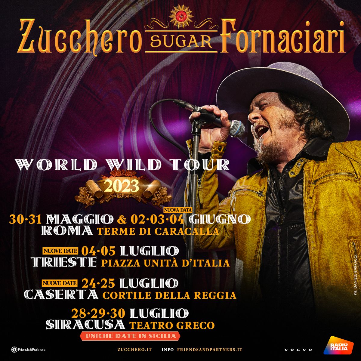 Un bel po’ di nuove date per il world tour di Zucchero