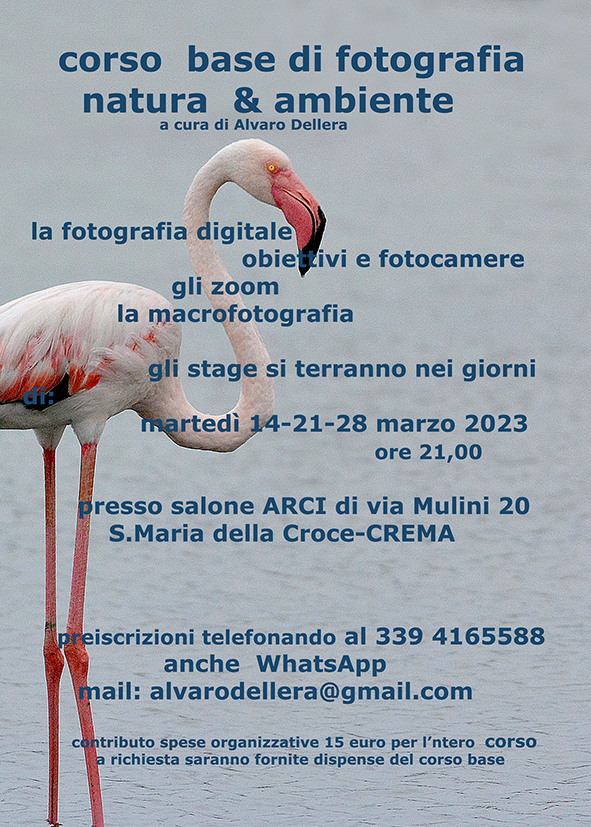 Al via  martedì 14 marzo il corso base di fotografia : natura & ambiente