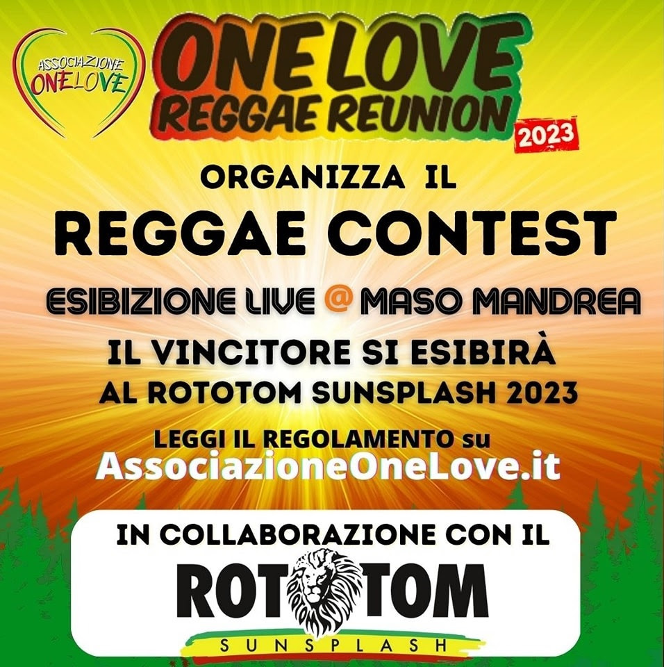 Contest per band e cantanti emergenti, novità di questa edizione del One Love Reggae Reunion