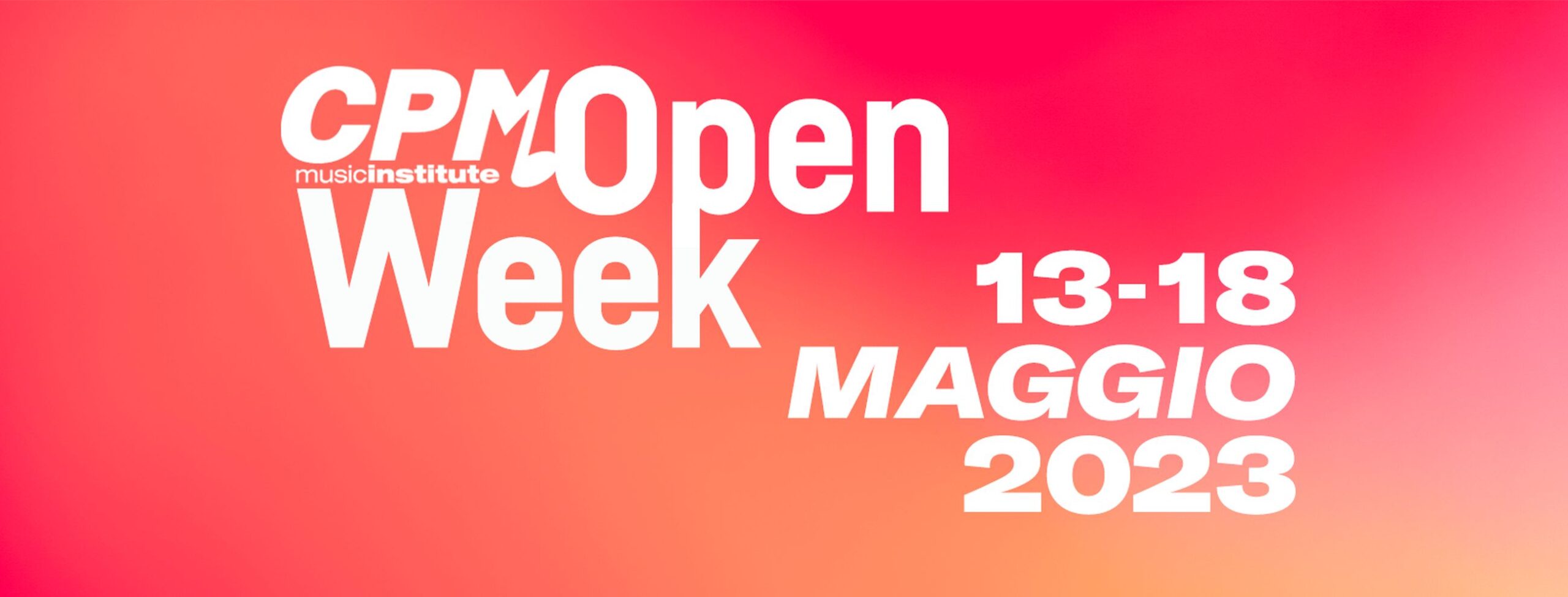 Da sabato 13 a giovedì 18 maggio torna l’Open Week al CPM Music Institute di Milano