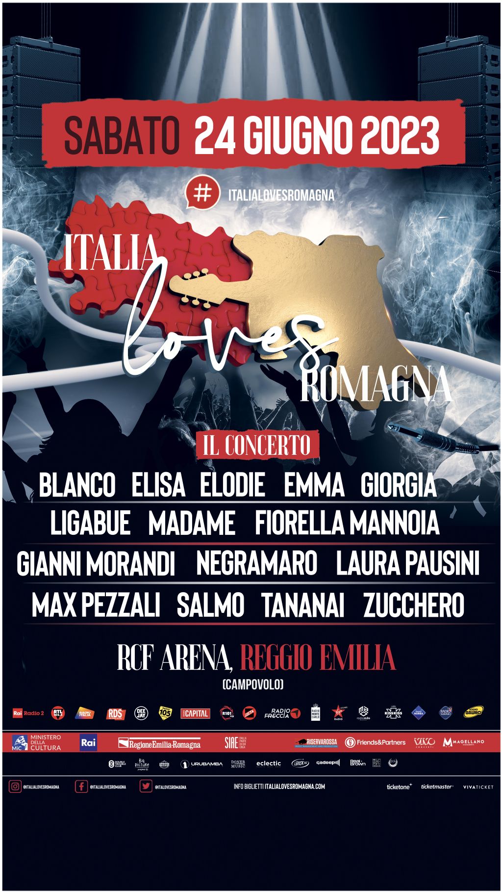 Italy loves Romagna, 15 grandi protagonisti della musica italiana insieme in unico grande momento di solidarietà!