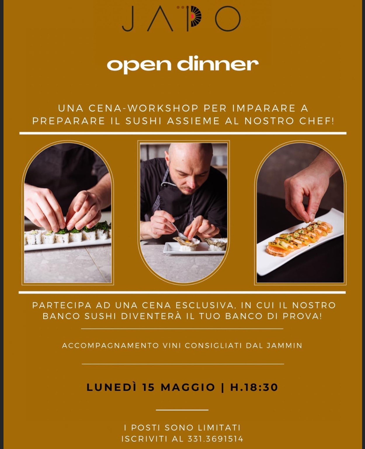 Grandioso al Japo Restaurant di Treviglio: una Open Dinner per conoscere, apprezzare e abbinare il Sushi…