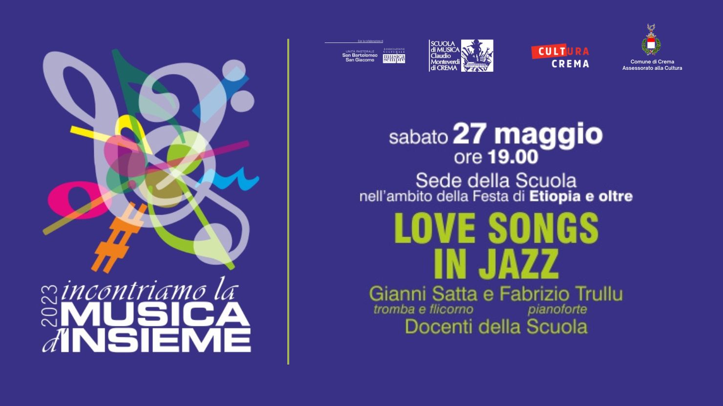 Love Song in jazz, sabato 27 maggio alla Monteverdi