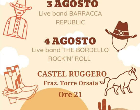 Il vecchio west arriva nel Cilento con il “Wild West Beer Fest”, a Castel Ruggero il 3 e 4 agosto