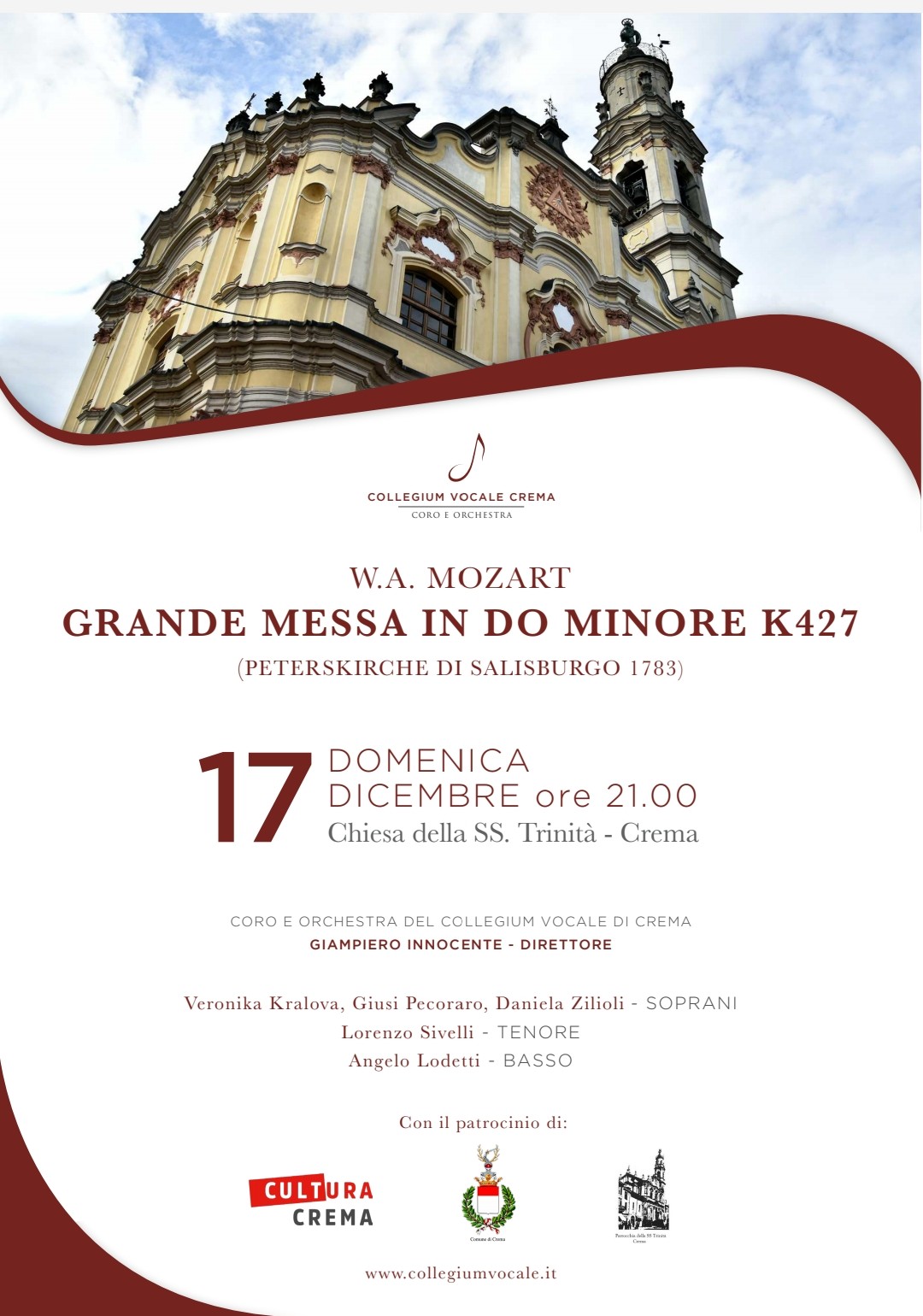 L’ultima tappa del tour del Collegium Vocale di Crema: la Grande Messa K 427 di Mozart a Crema