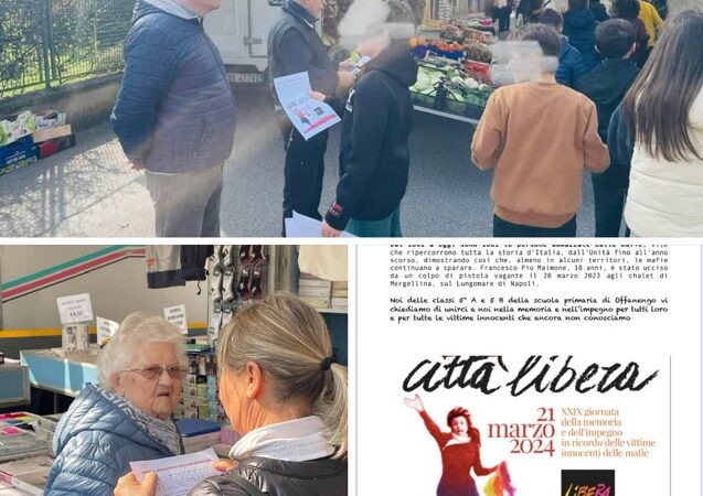 Alex Corlazzoli, Maestro d’Italia, giovedì scorso ha portato i suoi alunni al mercato di Offanengo per far vivere a tutti la giornata ricordo per le Vittime della mafia…