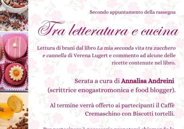 Martedì di Letteratura e Cucina, con Annalisa Andreini, a Offanengo tra libri, Biscotti Tortelli e il Cremaschino